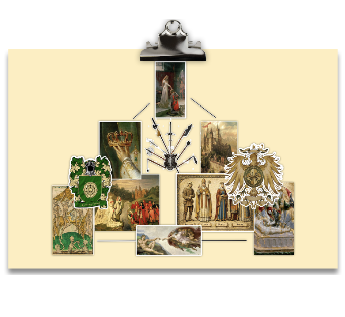 Research — medieval heraldry, crusader imagery, and the iconography of knighthood